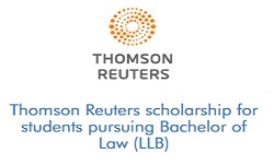 Thomson Reuters scholarship for students pursuing Bachelor of Law LLB