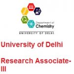 University of Delhi DEPARTMENT OF CHEMISTRY Research Associate-III