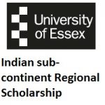 University of Essex Indian sub-continent Regional Scholarship (Undergraduate)
