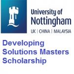 University of Nottingham Developing Solutions Masters Scholarship