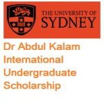 University of Sydney Dr Abdul Kalam International Undergraduate Scholarship