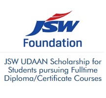 JSW UDAAN Scholarship for Fulltime Diploma And Certificate Courses