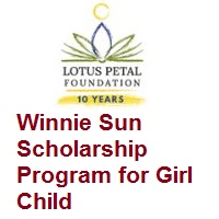 Winnie Sun Scholarship For Girl Child Offered By Lotus Petal Foundation